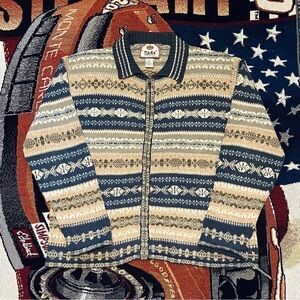 Vintage Tiara International Womens Zip Up Cardigan (L)